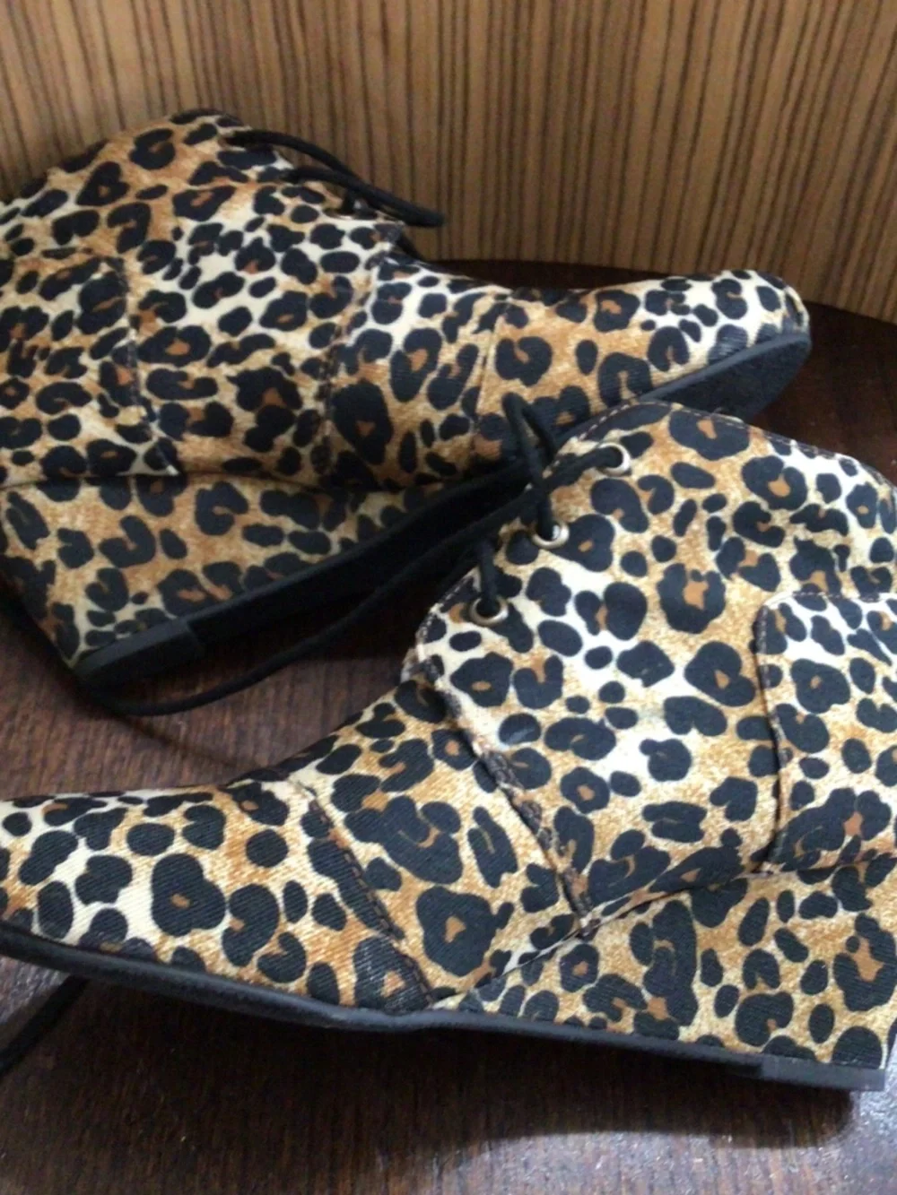 Yoki Animal print ankle boots. Size 7. Gently worn.